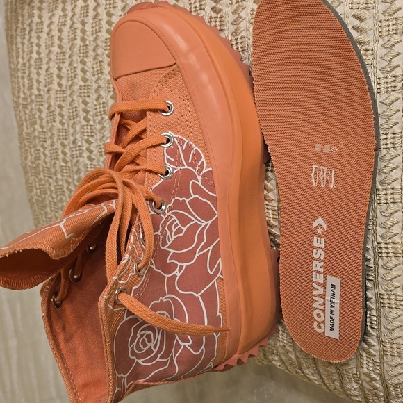 Converse Natasha Pink Floral High-Top Sneakers - Picture 14 of 15